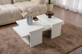 Nordure Sanctuary - Wood White Juego de Mesas de Café